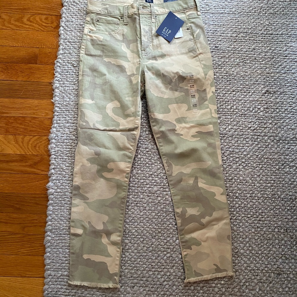 NWT GAP high rise skinny ankle camo jeans